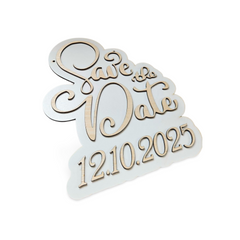 Plachetă din Lemn „Save the Date”