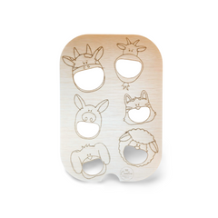 Placă Educativă din Lemn – „Hrănește Animalele de la Fermă” (Compatibilă cu Masa Flisat IKEA)