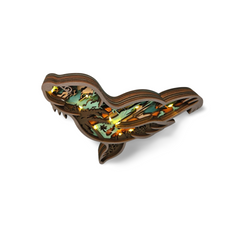 Decorațiune Luminoasă din Lemn – Focă