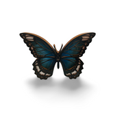 Decorațiune Luminoasă din Lemn – Fluture Albastru