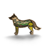 Decorațiune Luminoasă din Lemn – Câine