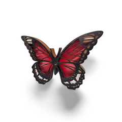 Decorațiune Luminoasă din Lemn – Fluture Roz