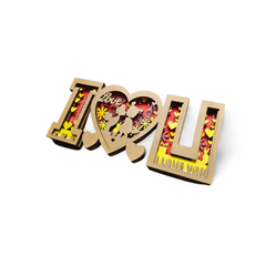 Decorațiune din Lemn – „I ❤️ You”