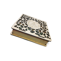 Cutie personalizată din lemn pentru fotografii și stick USB Model Vegetal