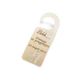 Set Semne de Ușă Personalizate – „Shhhh... Mirele & Mireasa”