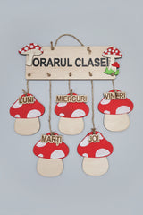 Orar educațional din lemn – Clasa Ciupercuțelor 🍄