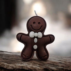 Lumânare de Crăciun – Omulet de Turtă Dulce 🍪🕯️