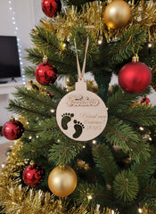 Glob Personalizat din Lemn – „Primul Meu Crăciun! 2025” 🎄✨