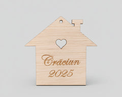 Decorațiune din Lemn – „Căsuța de Crăciun” 🏡✨