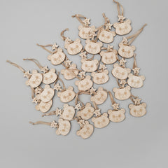 Decorațiune Personalizată din Lemn – „Ursuleț cu Stea” ⭐🐻