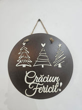 Plachetă Decorativă din Lemn – „Crăciun Fericit” 🎄✨