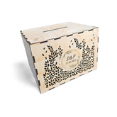 Cutie dar de nuntă - model frunze