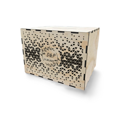 Cutie dar de nuntă - model geometric