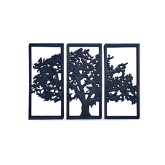 Tablou decorativ din lemn – „Copacul Vieții” (3 piese)