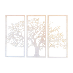 Tablou decorativ din lemn – „Copacul Vieții” (3 piese)