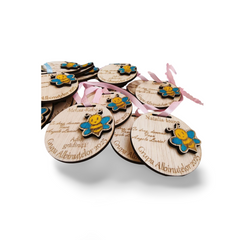 Medalie Personalizată din Lemn – Grupa Albinuțelor 🐝