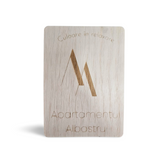 Plachetă Personalizată din Lemn pentru Ușă - Nume Cameră/Apartament