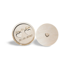 Cutie de Verighete Personalizată din Lemn – „Inimă pentru Eternitate”