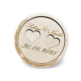 Cutie de Verighete Personalizată din Lemn – „Inimă pentru Eternitate”