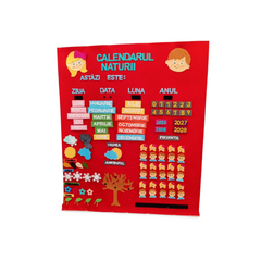 Calendarul Naturii din Fetru – Panou Educațional Moale și Interactiv pentru Grădiniță