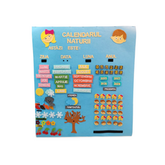 Calendarul Naturii din Fetru – Panou Educațional Moale și Interactiv pentru Grădiniță