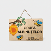 Plachetă Personalizată din Lemn pentru Grupa de Grădiniță