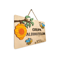 Plachetă Personalizată din Lemn pentru Grupa de Grădiniță