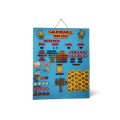 Calendarul Naturii din Lemn – Decor Educațional Interactiv pentru Grădiniță