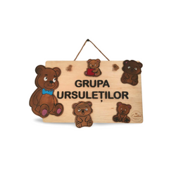 Plachetă Personalizată din Lemn pentru Grupa de Grădiniță