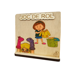 Plachetă din lemn pentru centru de interes - ,,Joc de rol”
