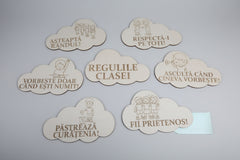 Regulile Clasei – Set educativ din lemn ☁️✨