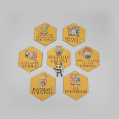 Regulile Grupei Albinutelor – Set educativ din lemn 🐝💛