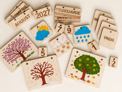 Calendarul Naturii din lemn – Material educațional interactiv pentru grădiniță🌳☀️