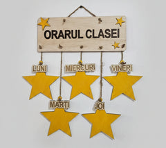 Orar educațional din lemn – Clasa Steluțelor ⭐
