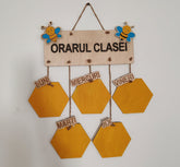 Orar educațional din lemn – Clasa Albinuțelor 🐝