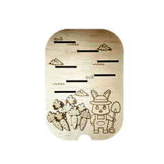 Placă educativă din lemn - ”Plantăm morcovi”