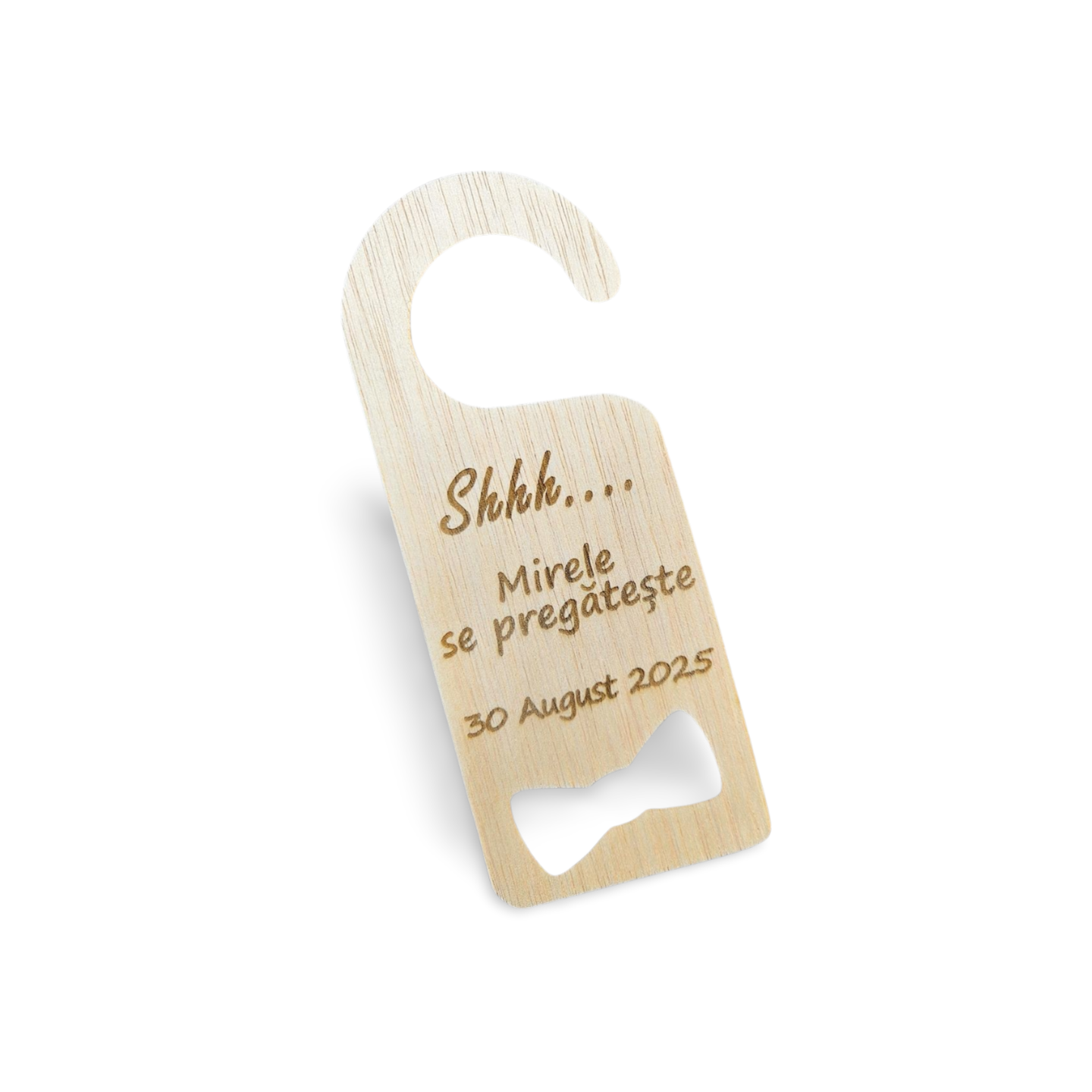 Set Semne de Ușă Personalizate – „Shhhh... Mirele & Mireasa”