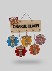 Orar Personalizat din Lemn – „Orarul Clasei”