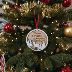 Glob Personalizat din Lemn – „Crăciun de Poveste, Nășicilor” 🦌🎄