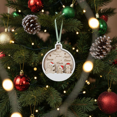 Glob Personalizat din Lemn – „Primul Crăciun în 3” 🎄✨