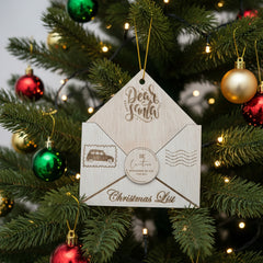 Plic din Lemn Personalizat – „Dear Santa” 🎅✨