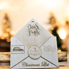 Plic din Lemn Personalizat – „Dear Santa” 🎅✨