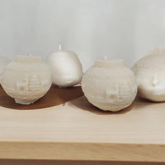 Lumânare de Crăciun – Glob cu Motive de Sărbătoare 🎄🕯️