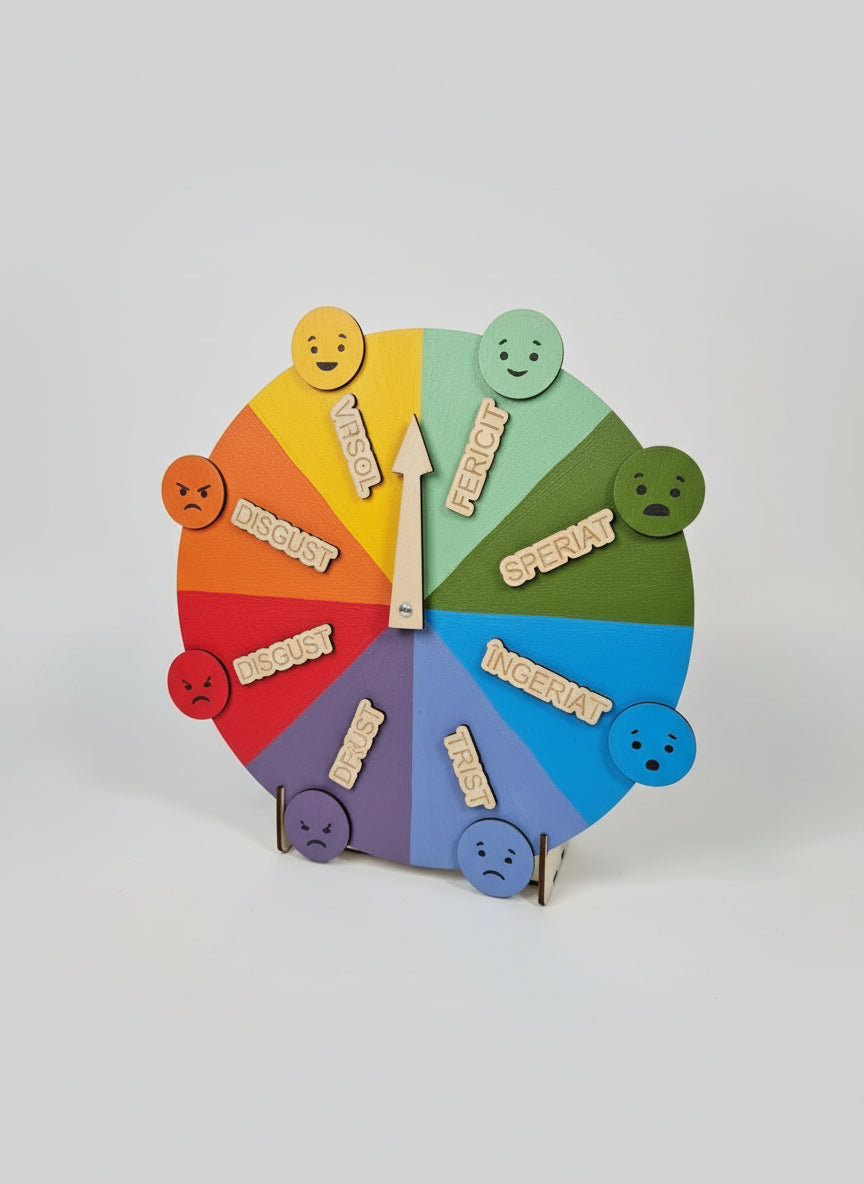 Roata Emoțiilor – Instrument Educațional pentru Grădiniță 🙂😟😡