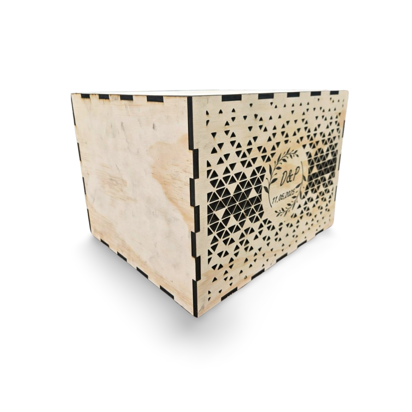 Cutie dar de nuntă - model geometric