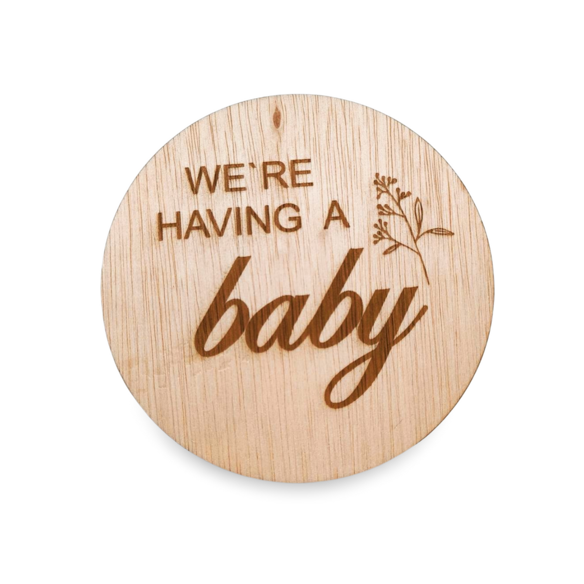 Placă din Lemn „We’re Having a Baby”