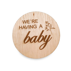 Placă din Lemn „We’re Having a Baby”