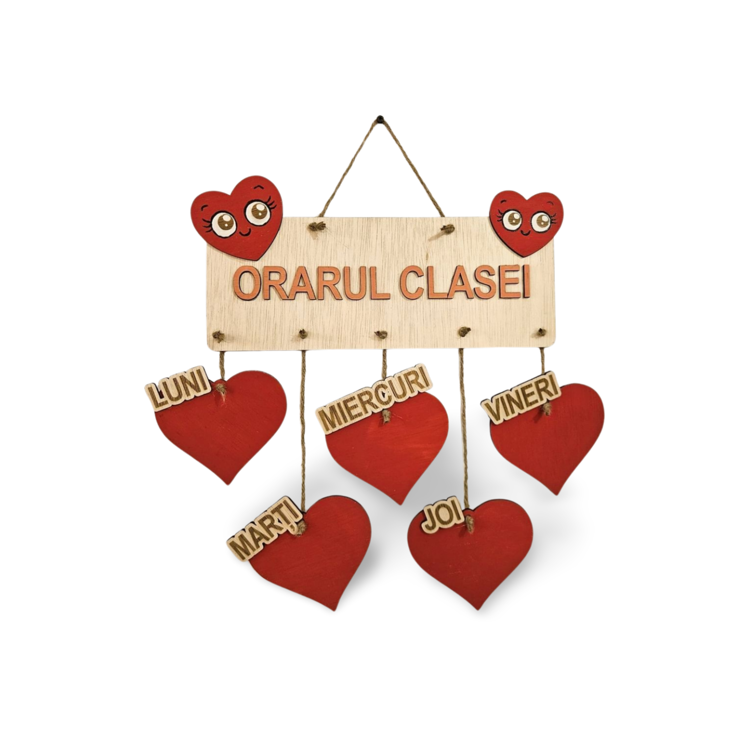 Orar Personalizat din Lemn – „Orarul Clasei”