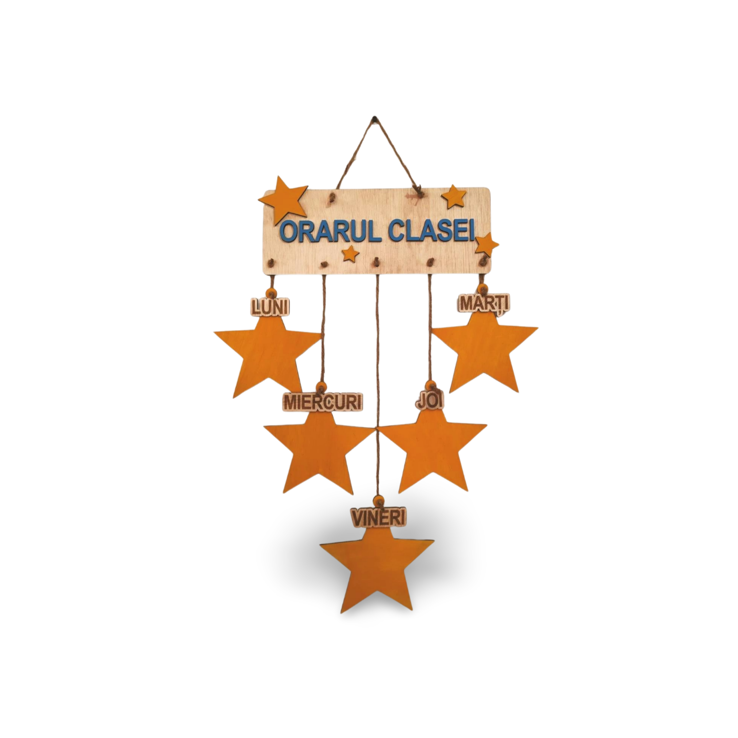 Orar Personalizat din Lemn – „Orarul Clasei”