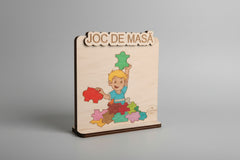 Plachetă din lemn pentru centru de interes - ,,Joc de masă”